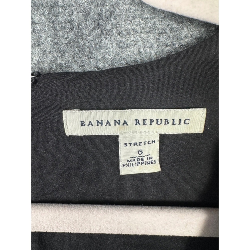 Banana Republic Womens Classic Stretch Sheath Dress Black Size 6 Professional - Picture 2 of 12